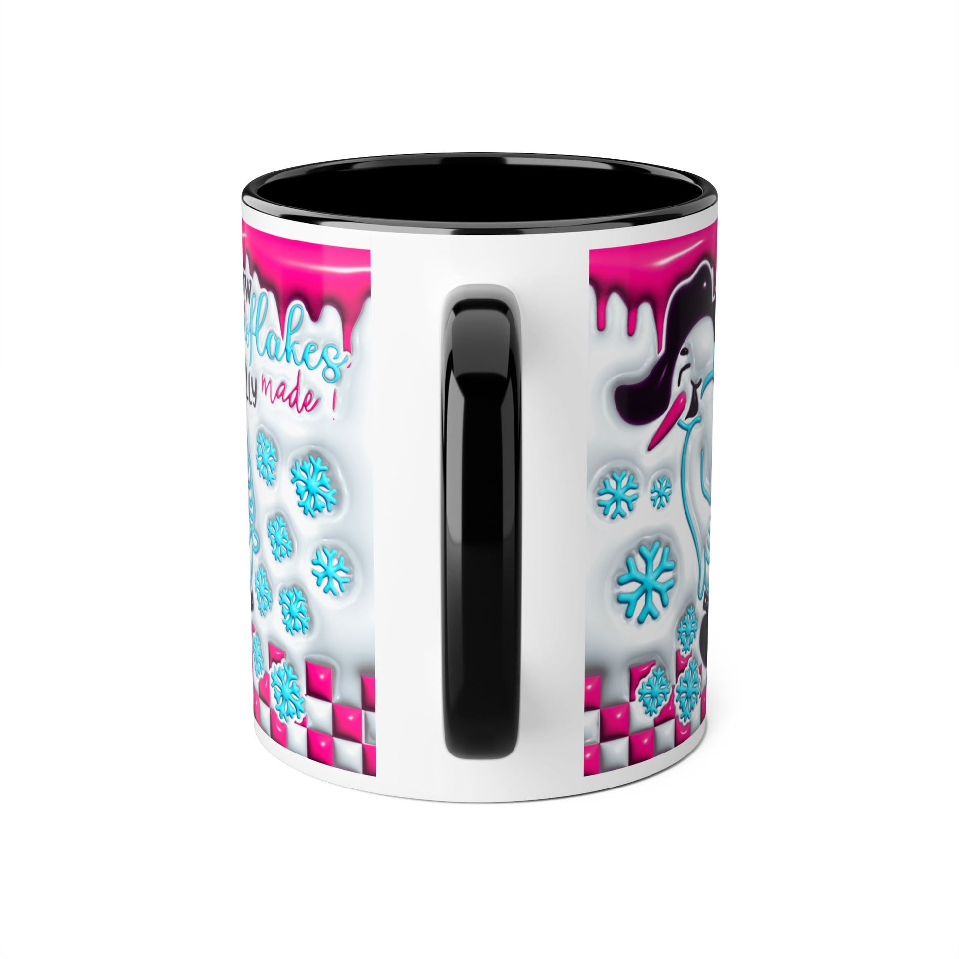 Colorful Winter Themed Accent Mug - 'How Snowflakes Are Really Made!' - Resilient Mind Media