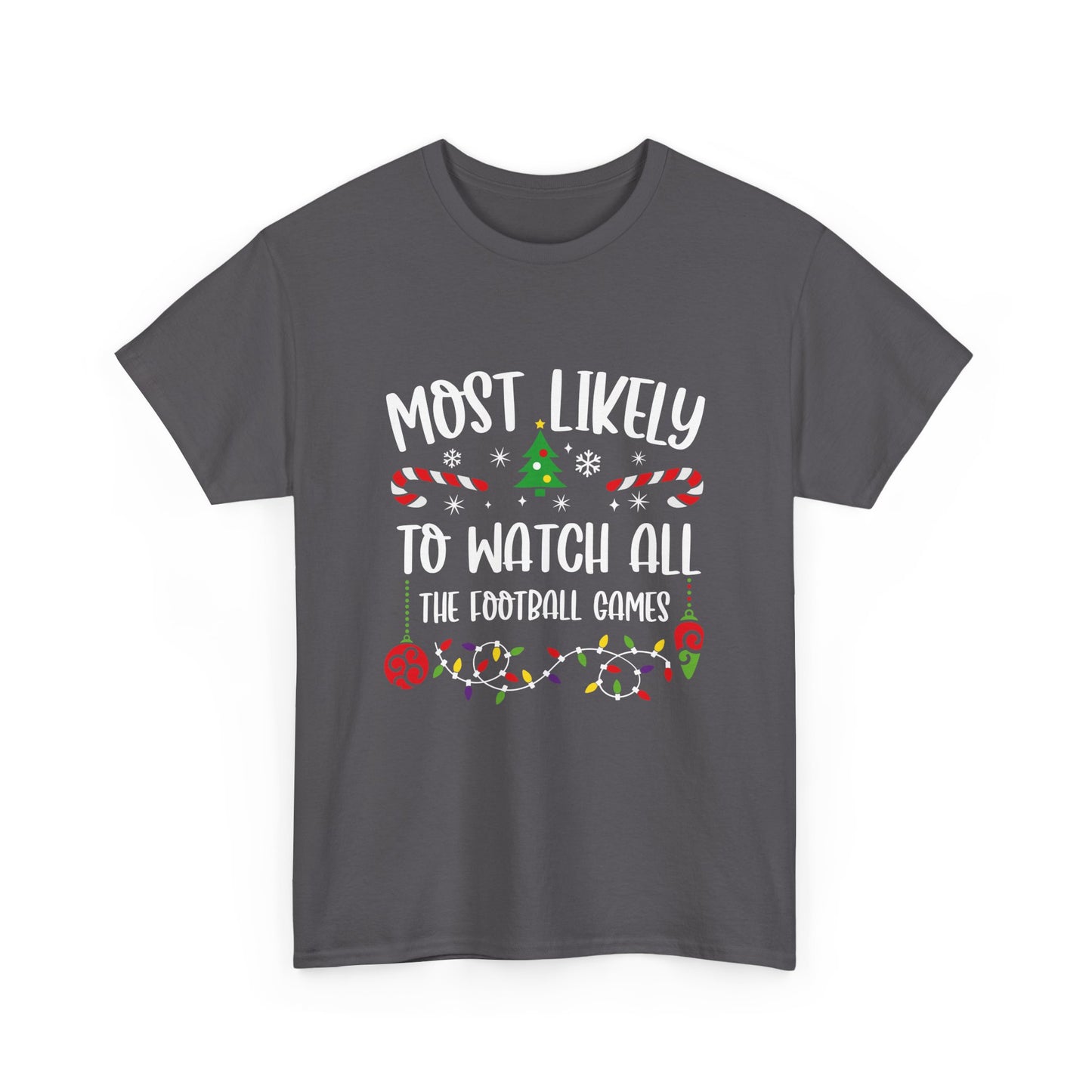 MOST LIKELY TO GROUP T SHIRT Festive Candy Cane Christmas Tee - Resilient Mind Media