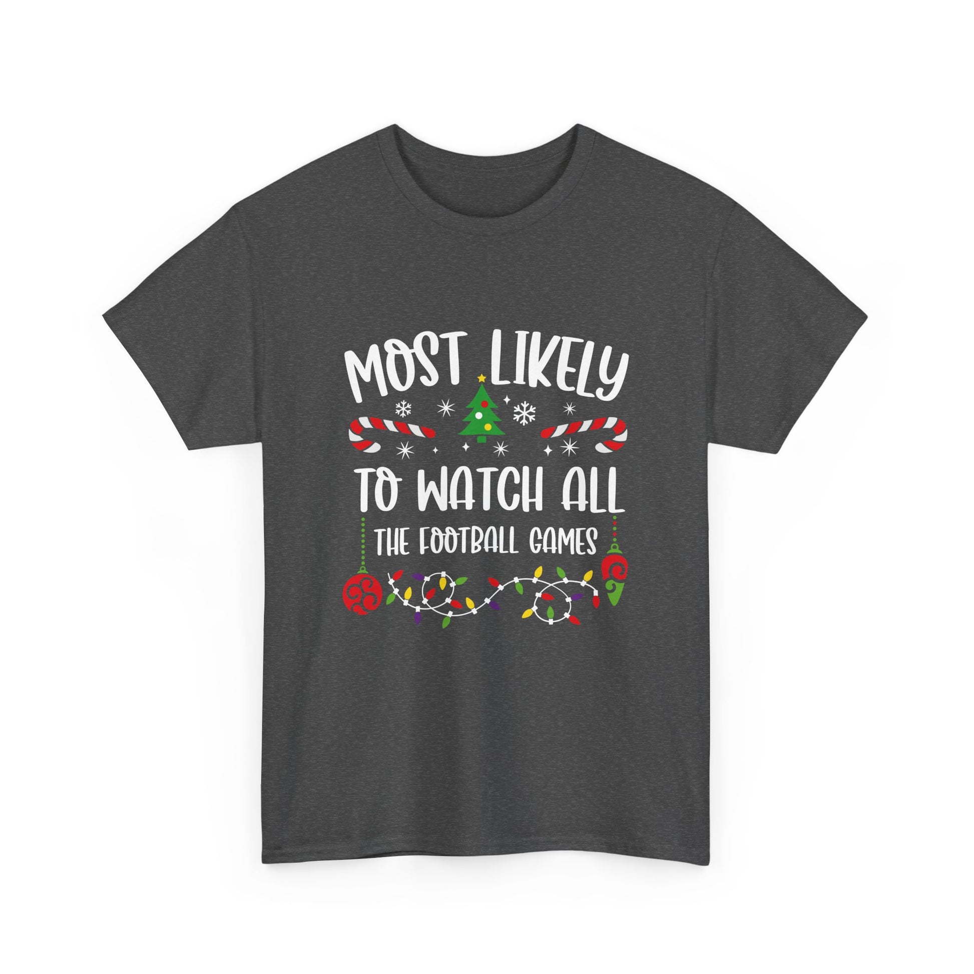 MOST LIKELY TO GROUP T SHIRT Festive Candy Cane Christmas Tee - Resilient Mind Media