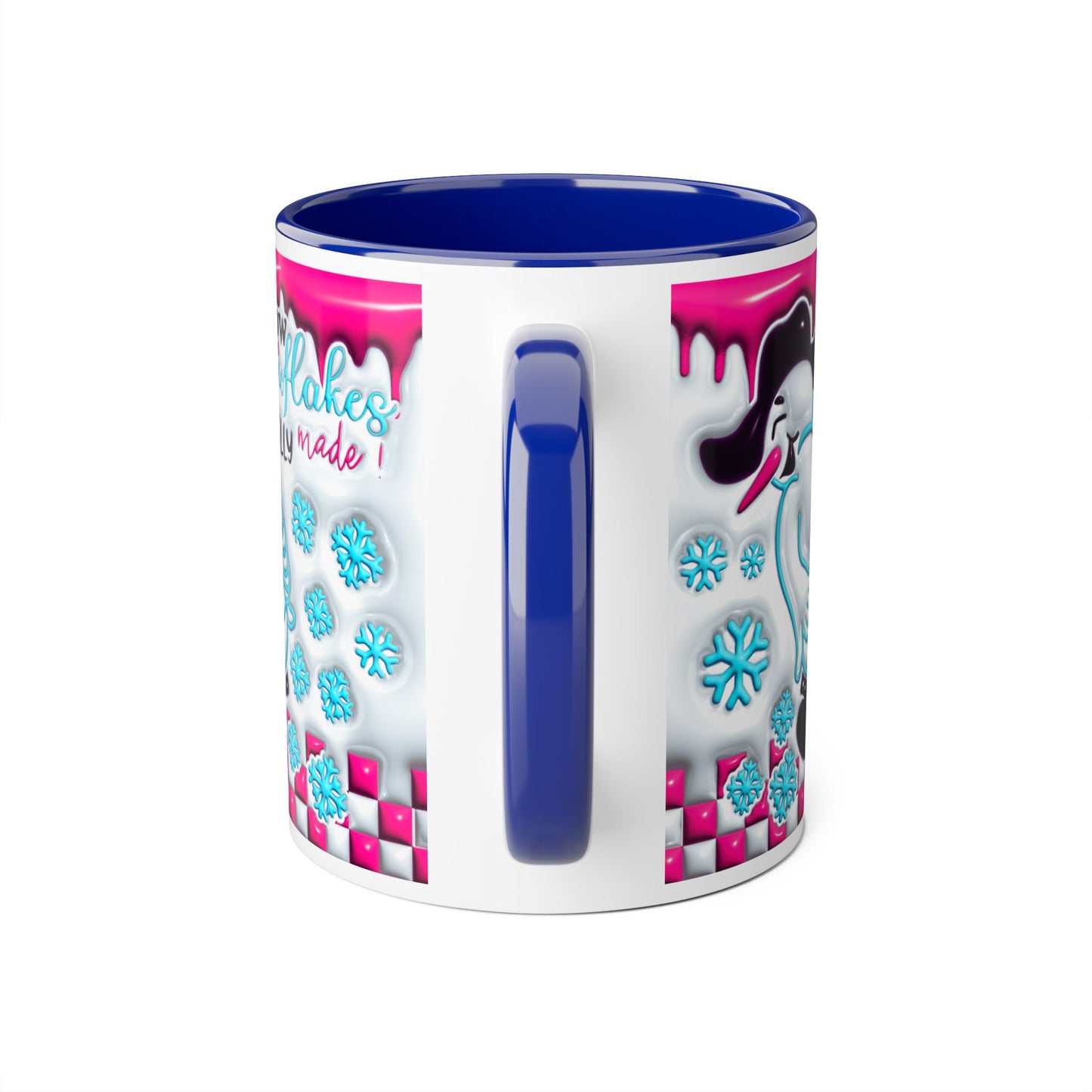 Colorful Winter Themed Accent Mug - 'How Snowflakes Are Really Made!' - Resilient Mind Media