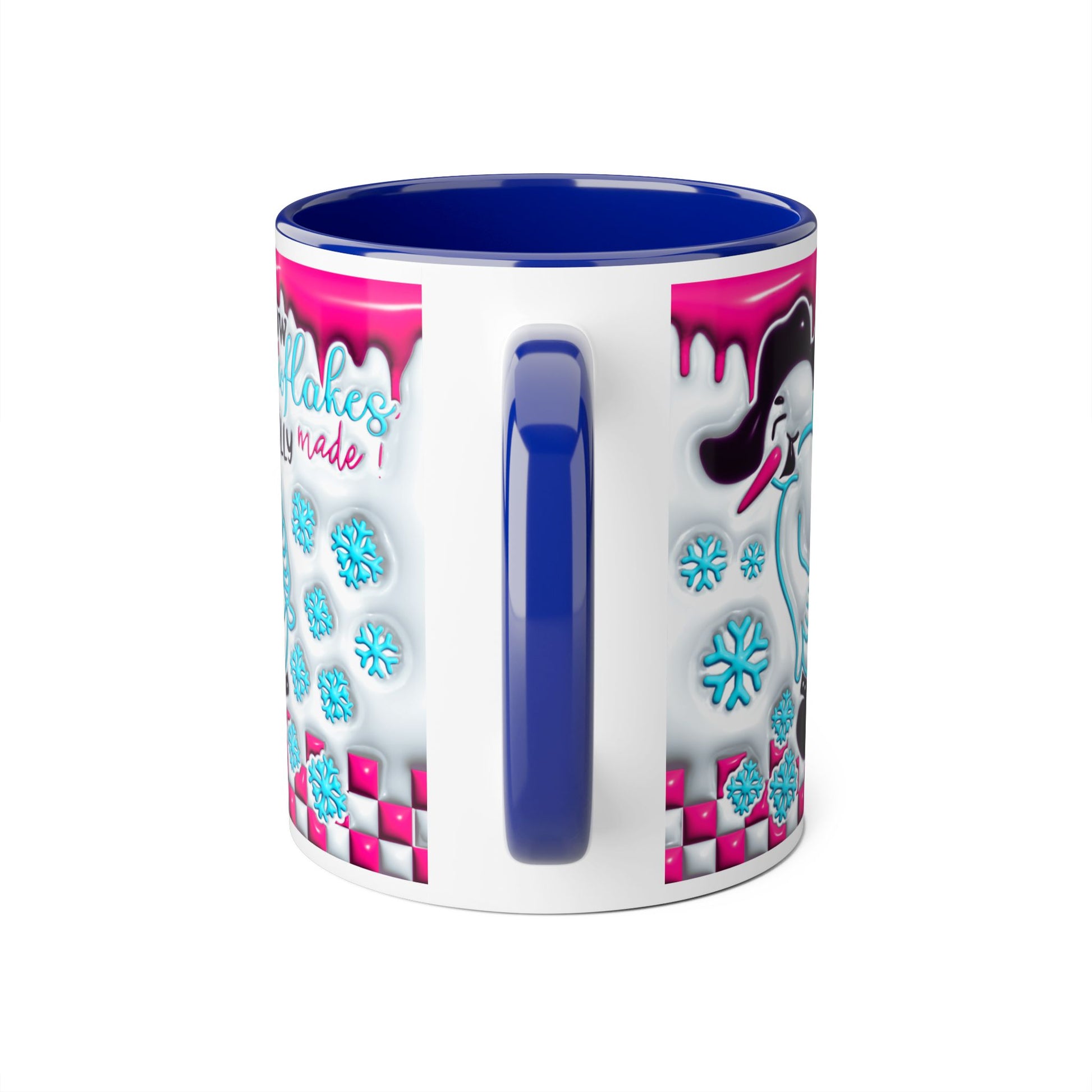 Colorful Winter Themed Accent Mug - 'How Snowflakes Are Really Made!' - Resilient Mind Media