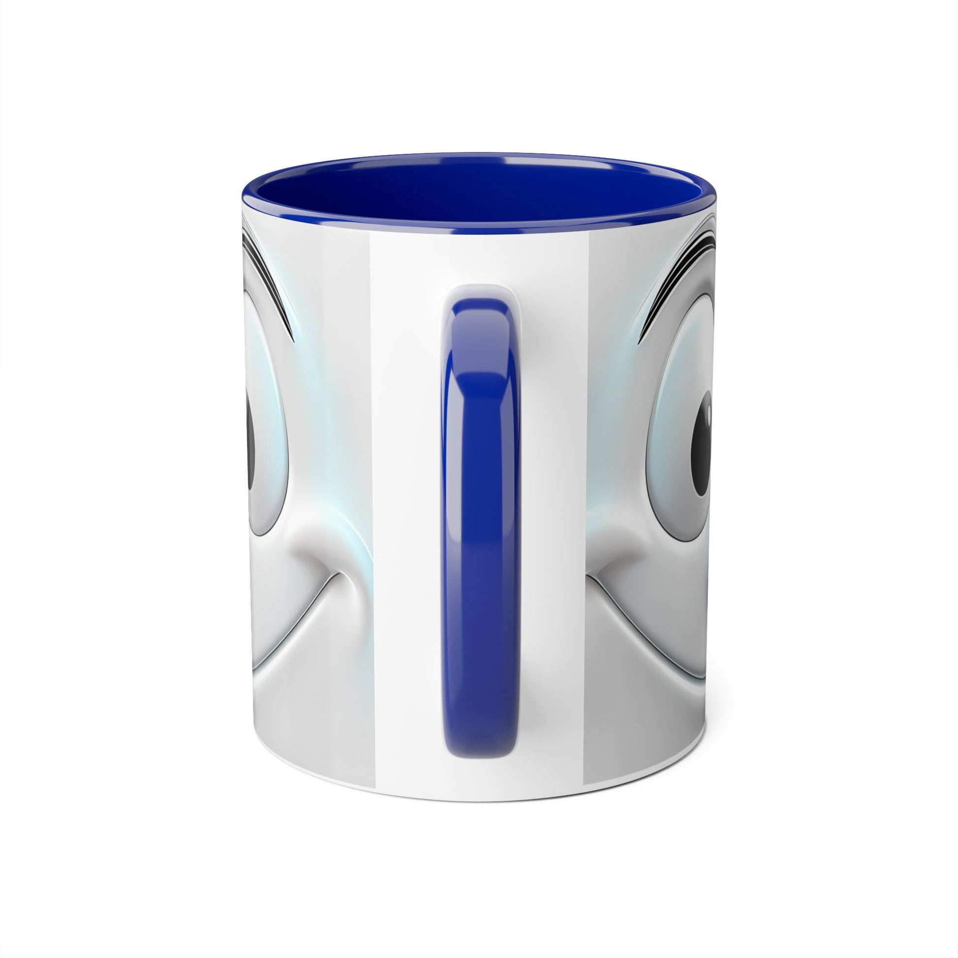 Cheerful Face Accent Mug - 11oz Coffee Cup for Daily Motivation - Resilient Mind Media