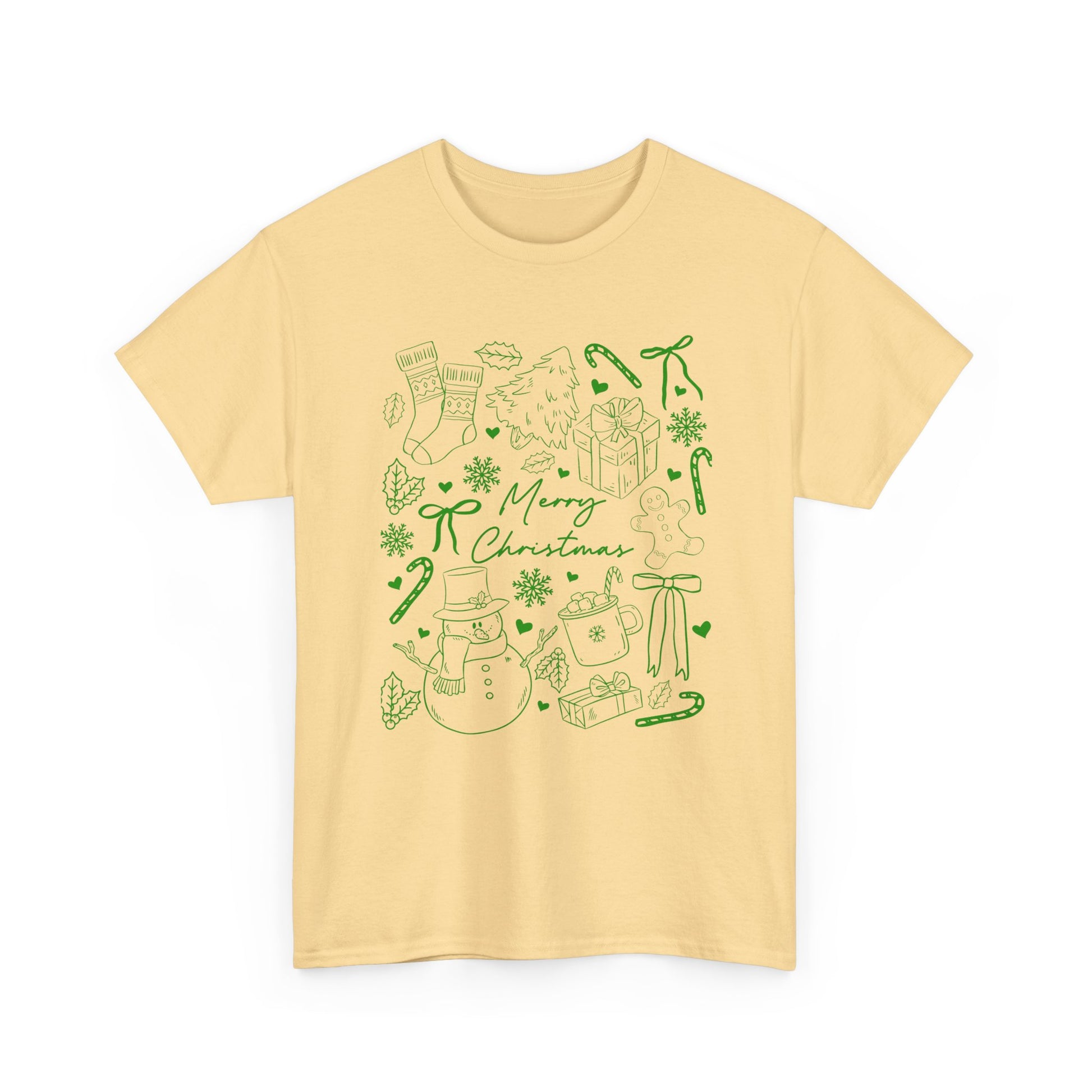 Merry Christmas Unisex Heavy Cotton Tee, Holiday T-Shirt, Christmas Apparel, Gift for Him/Her, Festive Fashion - Resilient Mind Media