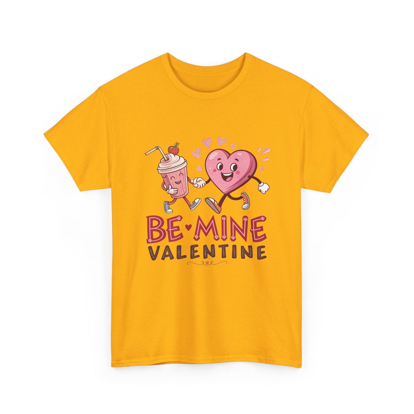Valentine's Day Unisex Heavy Cotton Tee - 'Be Mine' Graphic T-Shirt - Resilient Mind Media