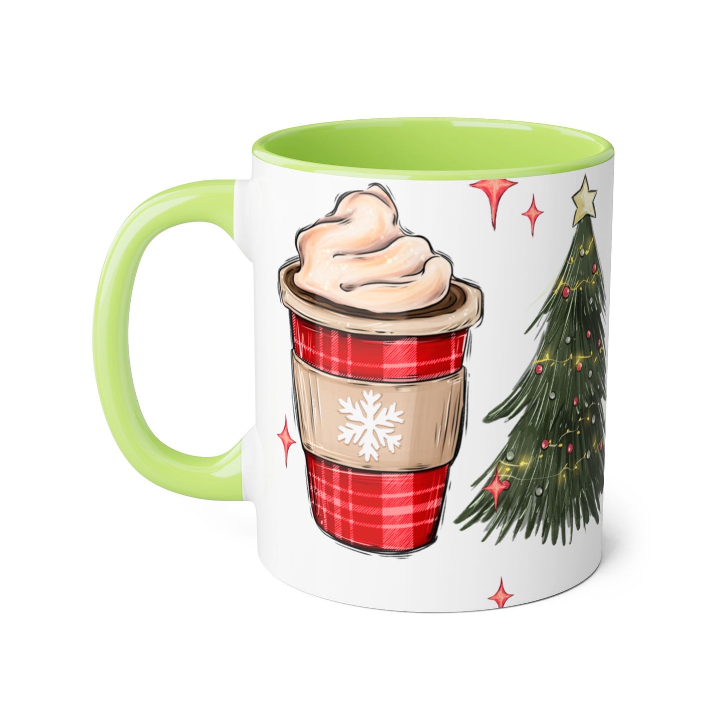 TIS THE SEASON CHRISTMAS HOCKEY Festive Hockey Accent Mug - 11oz Christmas Design - Resilient Mind Media