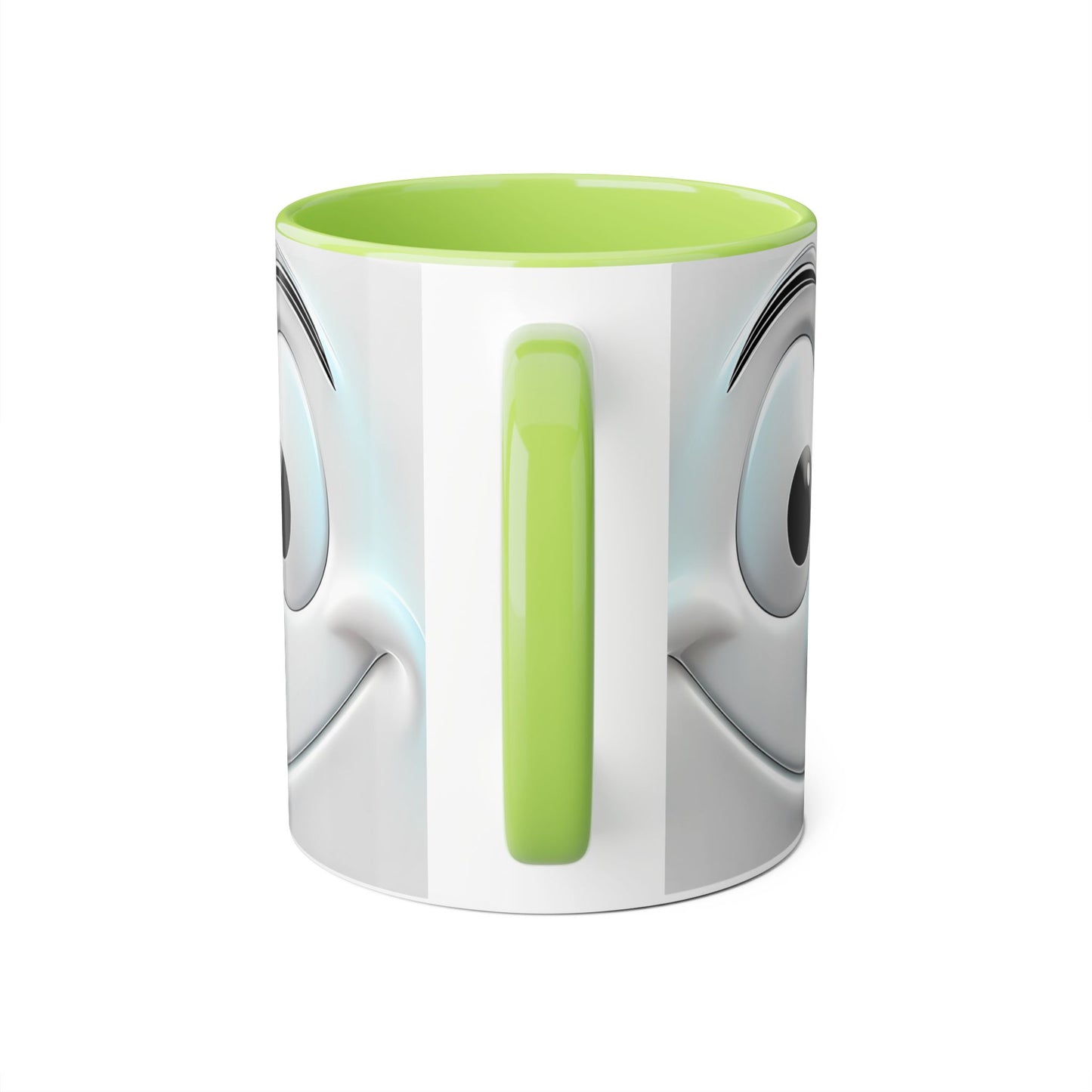 Cheerful Face Accent Mug - 11oz Coffee Cup for Daily Motivation - Resilient Mind Media