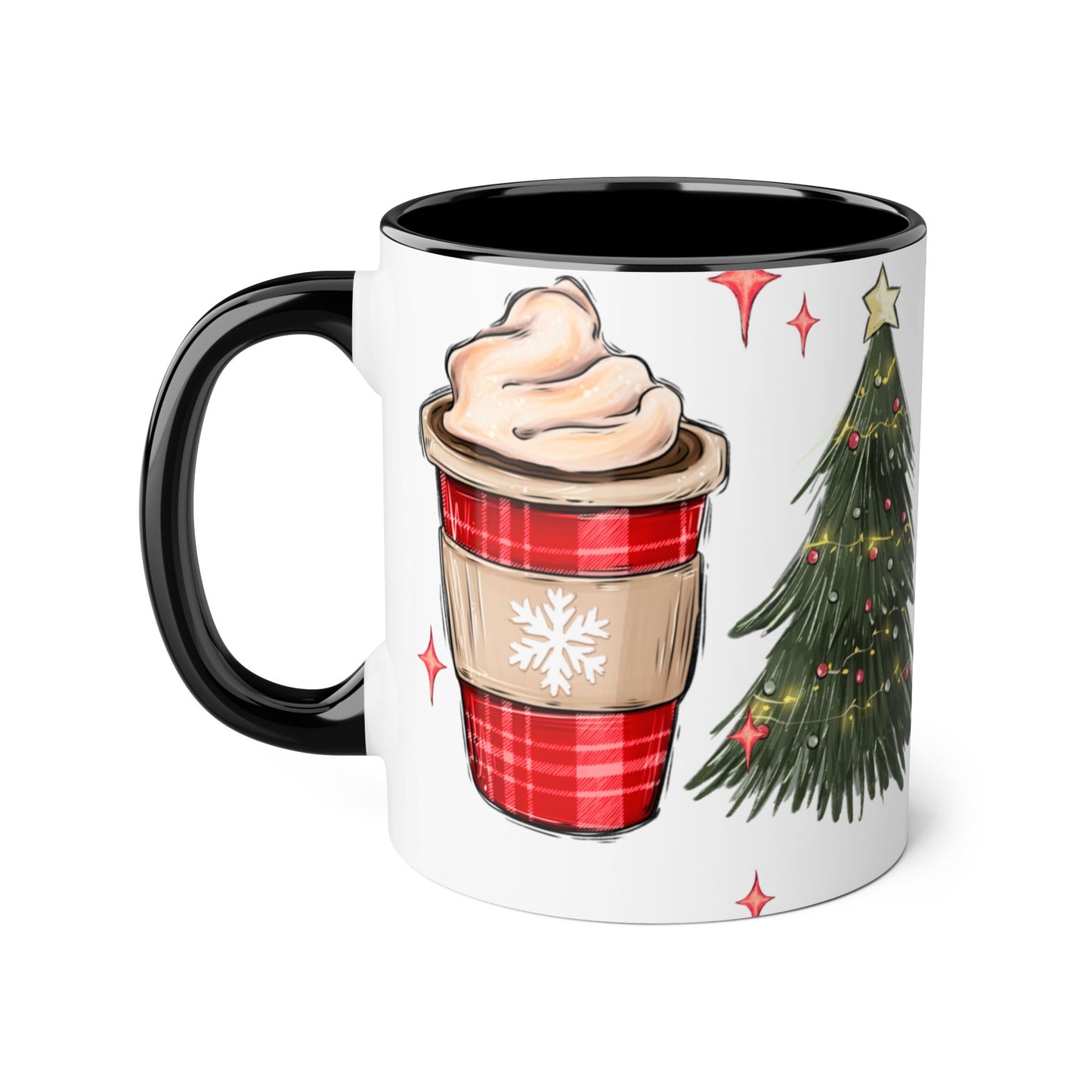 TIS THE SEASON CHRISTMAS HOCKEY Festive Hockey Accent Mug - 11oz Christmas Design - Resilient Mind Media