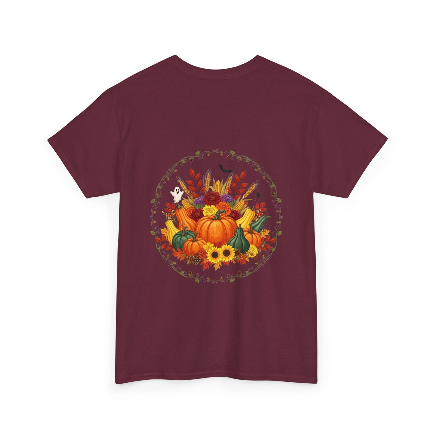 Fall Vibes Unisex Cotton Tee | Cute Autumn Shirt for Thanksgiving, Seasonal Gatherings, Cozy Nights, Harvest Celebrations, Gift