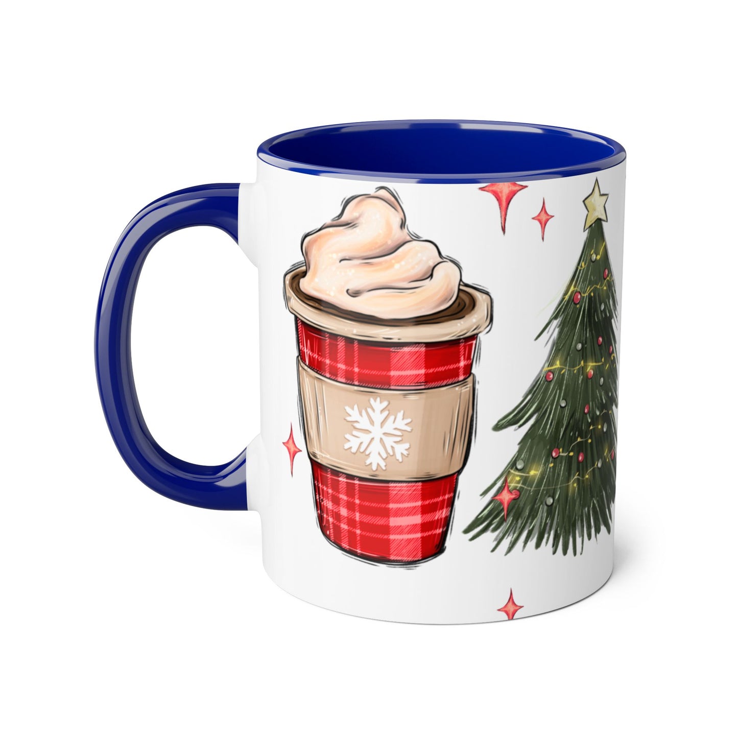 TIS THE SEASON CHRISTMAS HOCKEY Festive Hockey Accent Mug - 11oz Christmas Design - Resilient Mind Media