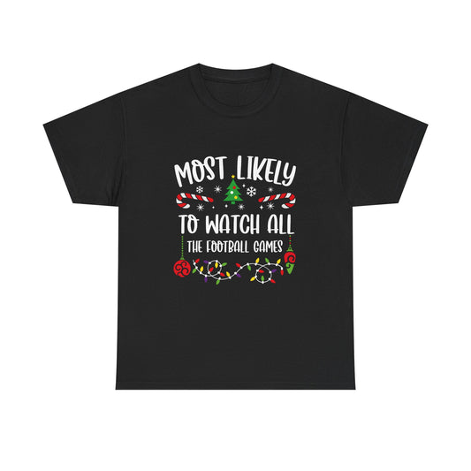 MOST LIKELY TO GROUP T SHIRT Festive Candy Cane Christmas Tee - Resilient Mind Media