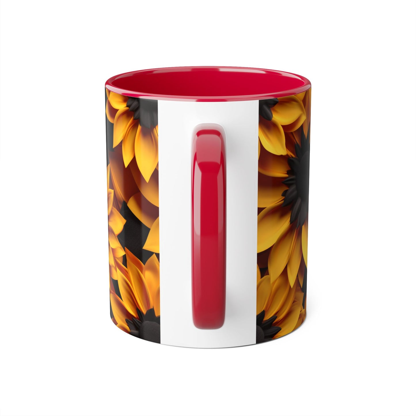 Sunflower Accent Mug - 11oz Floral Coffee Cup for Nature Lovers