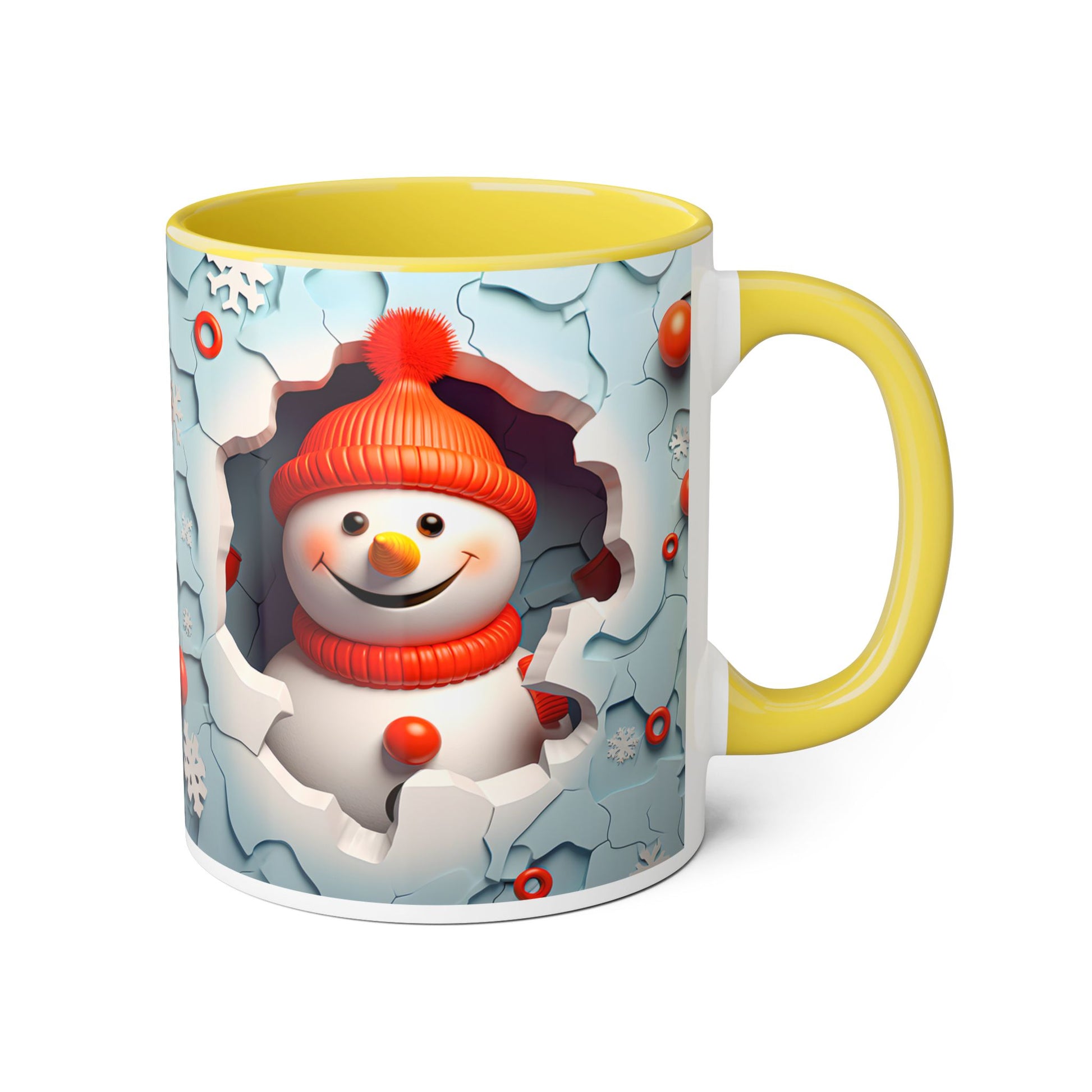 Winter Wonderland Accent Mug - 11oz Christmas Snowman Design - Resilient Mind Media