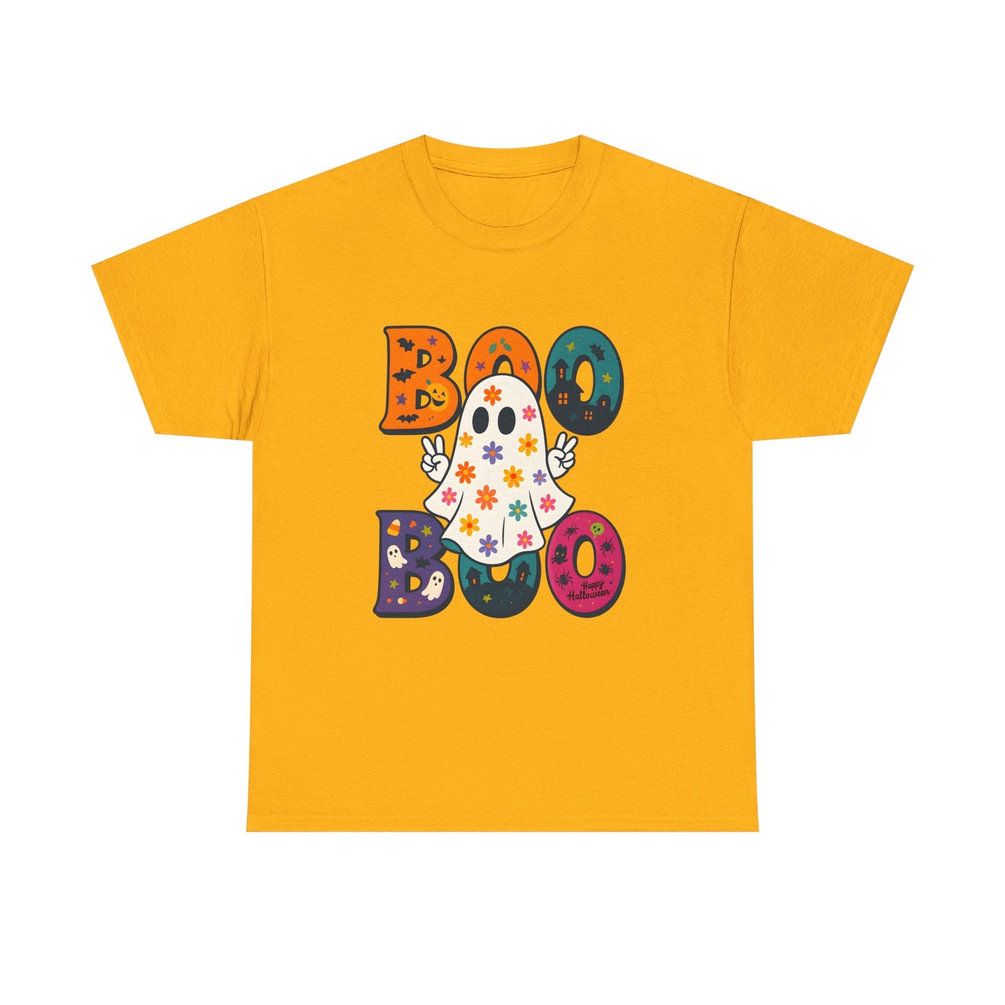 Boo Boo Ghost T-Shirt, Halloween Tee, Unisex Cotton Tee, Cute Halloween Shirt, Spooky Season Apparel, Fall Fashion - Resilient Mind Media