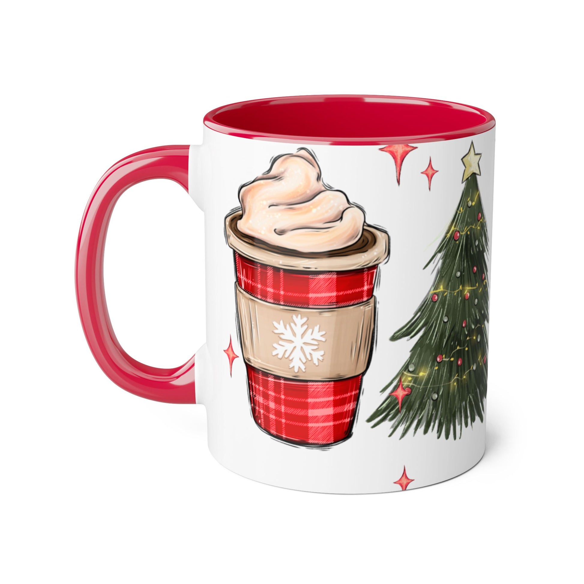 TIS THE SEASON CHRISTMAS HOCKEY Festive Hockey Accent Mug - 11oz Christmas Design - Resilient Mind Media