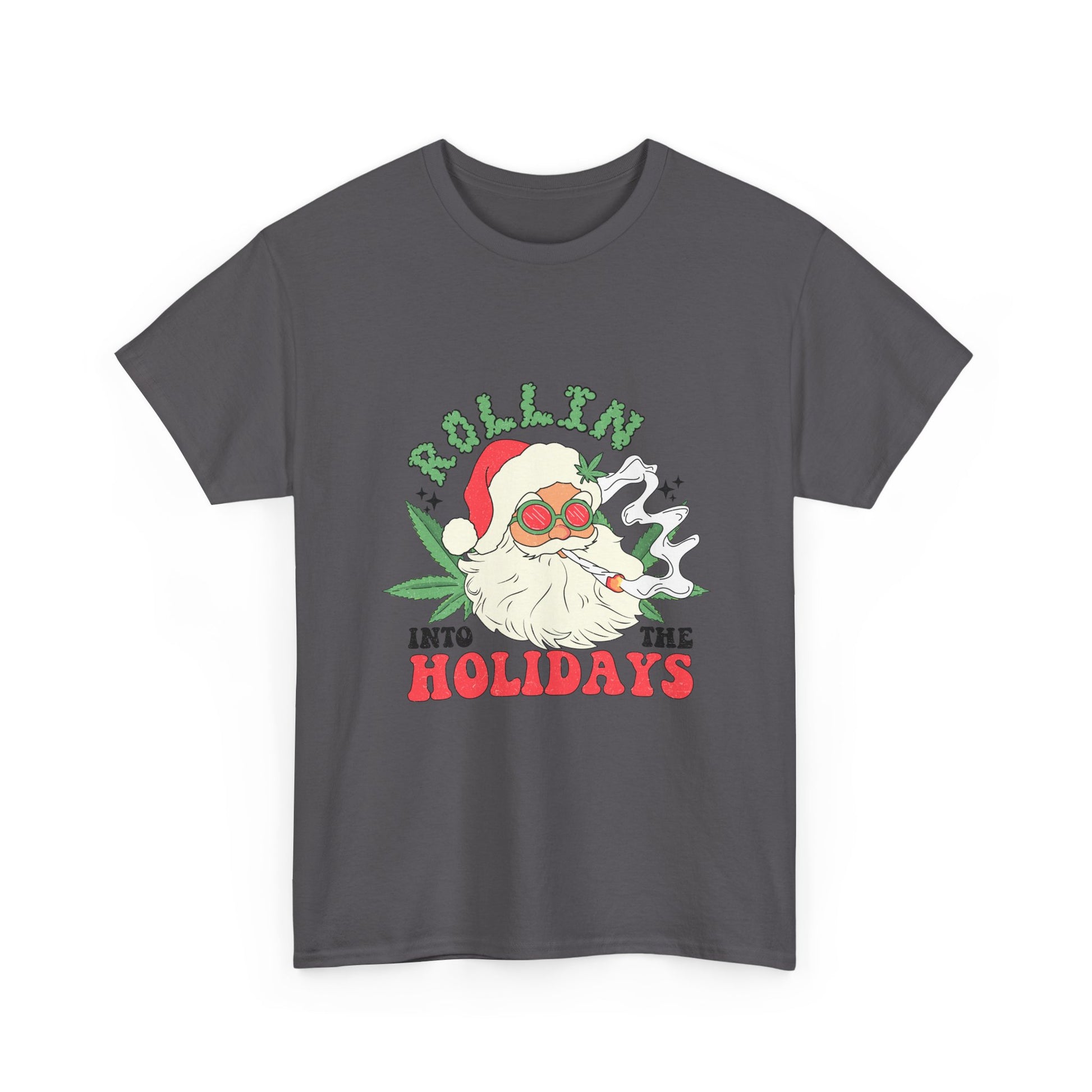 WEED FUNNY CANNABIS Rollin' into the Holidays Unisex Heavy Cotton Tee - Resilient Mind Media