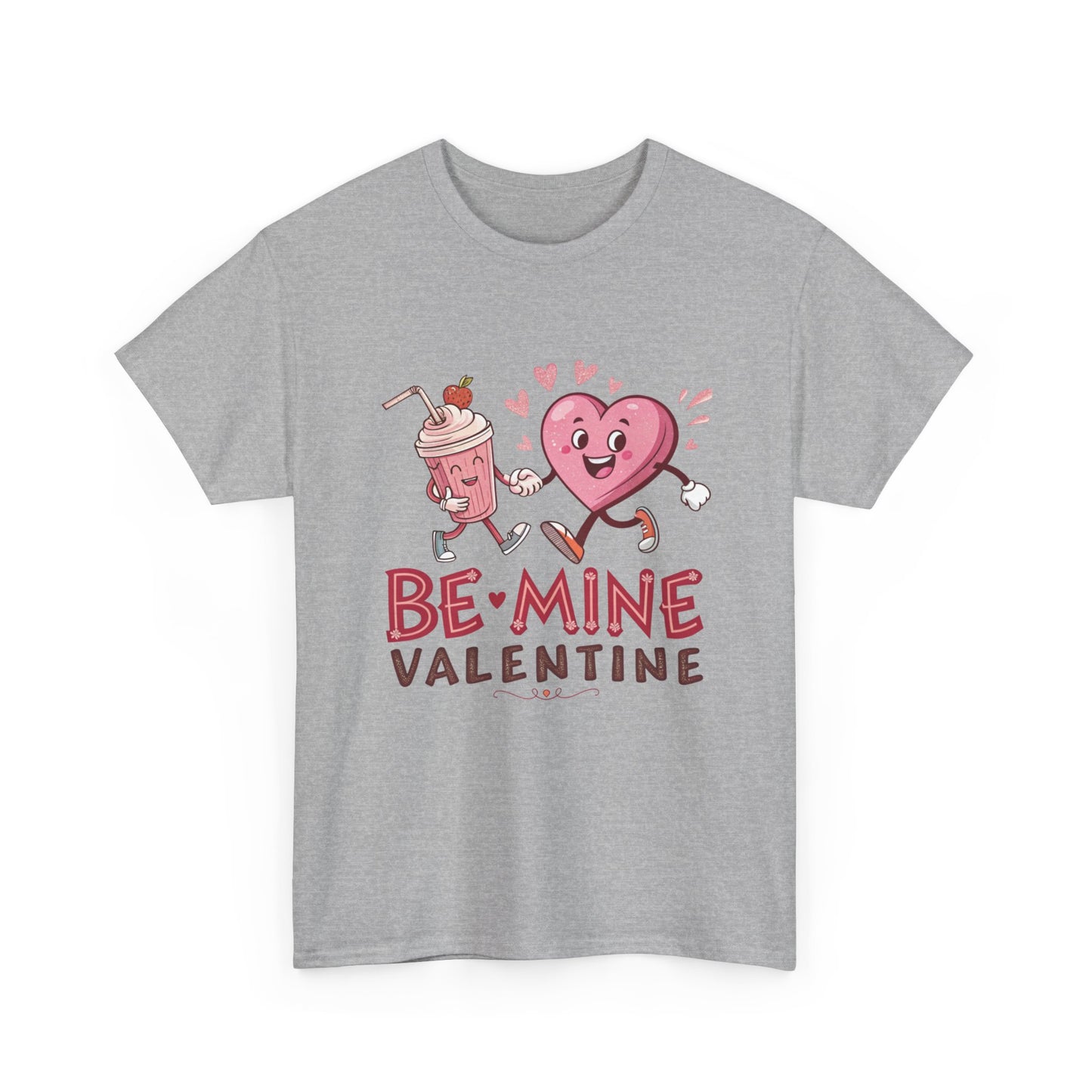 Valentine's Day Unisex Heavy Cotton Tee - 'Be Mine' Graphic T-Shirt - Resilient Mind Media