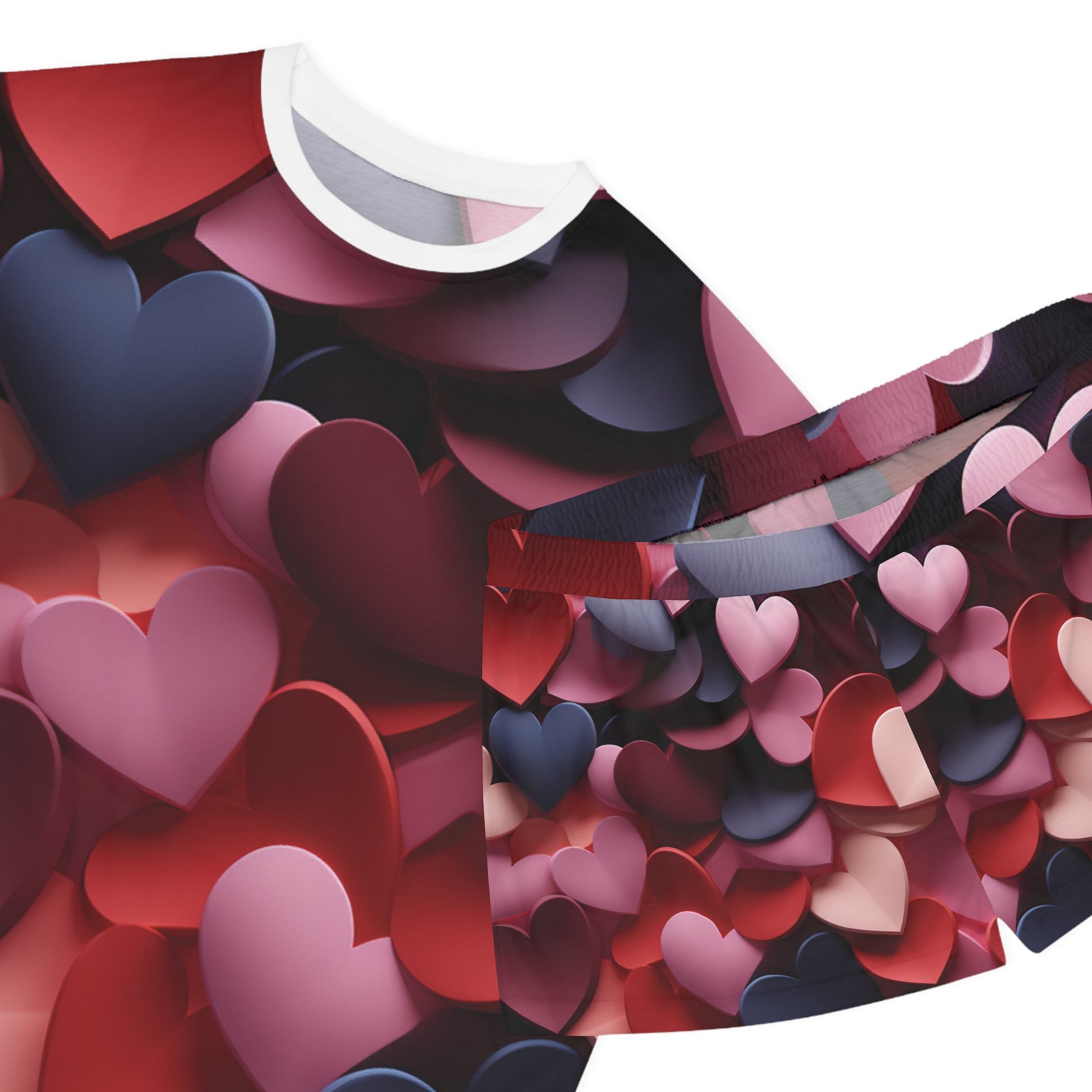 Heart Print Women's Pajama Set - Cute and Cozy Sleepwear - Resilient Mind Media