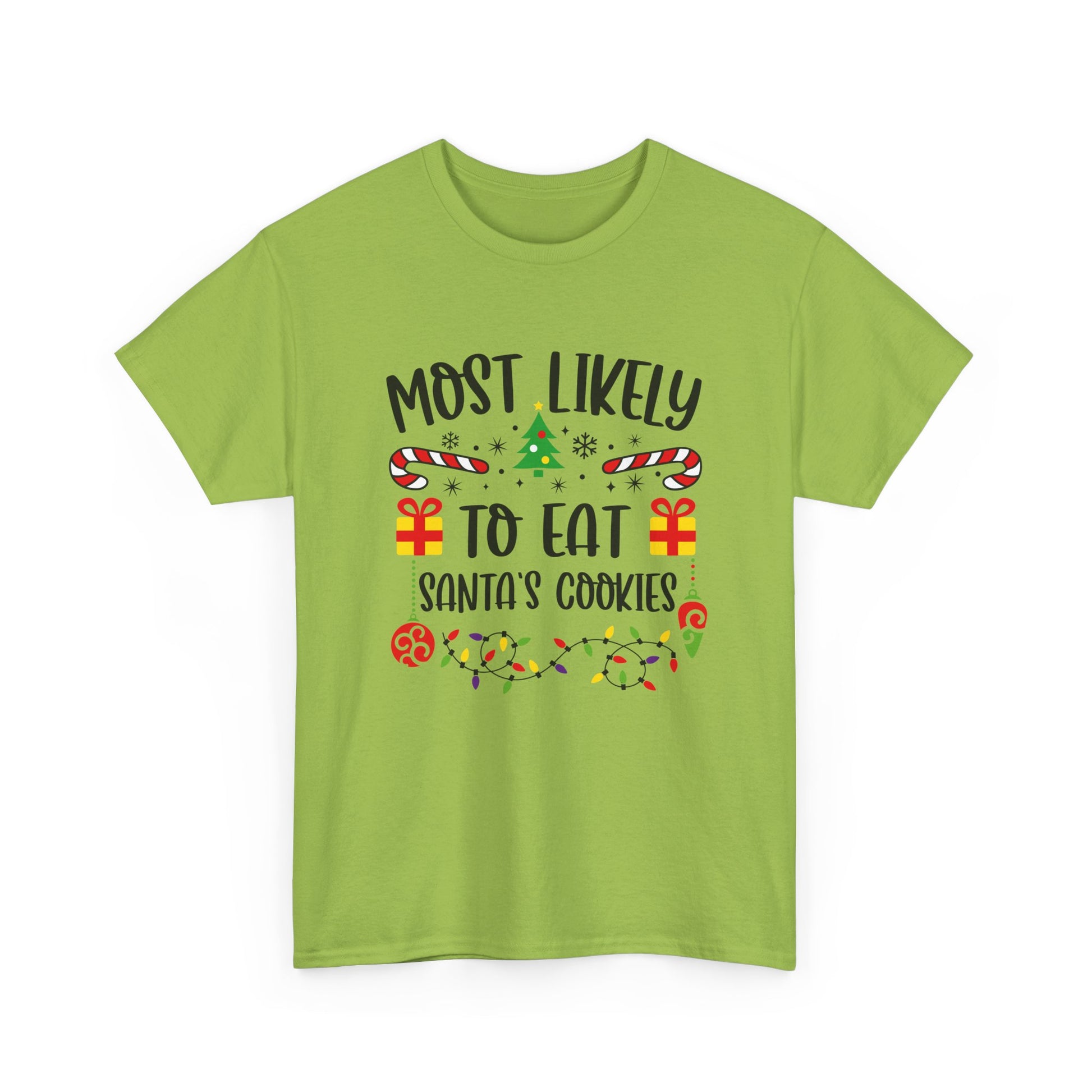 Holiday Graphic Tee - Most Likely to Eat Santa's Cookies, Christmas Shirt, Fun Festive Apparel, Gift for Kids, Family Matching - Resilient Mind Media