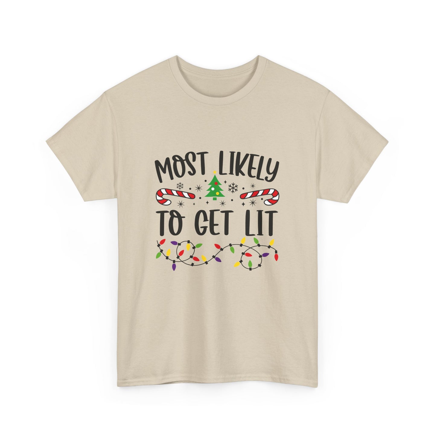 Holiday Humor T-Shirt, Fun Christmas Tee, Gift for Friends, Family Gathering Shirt, Get Lit Tee, Unisex Holiday Apparel - Resilient Mind Media