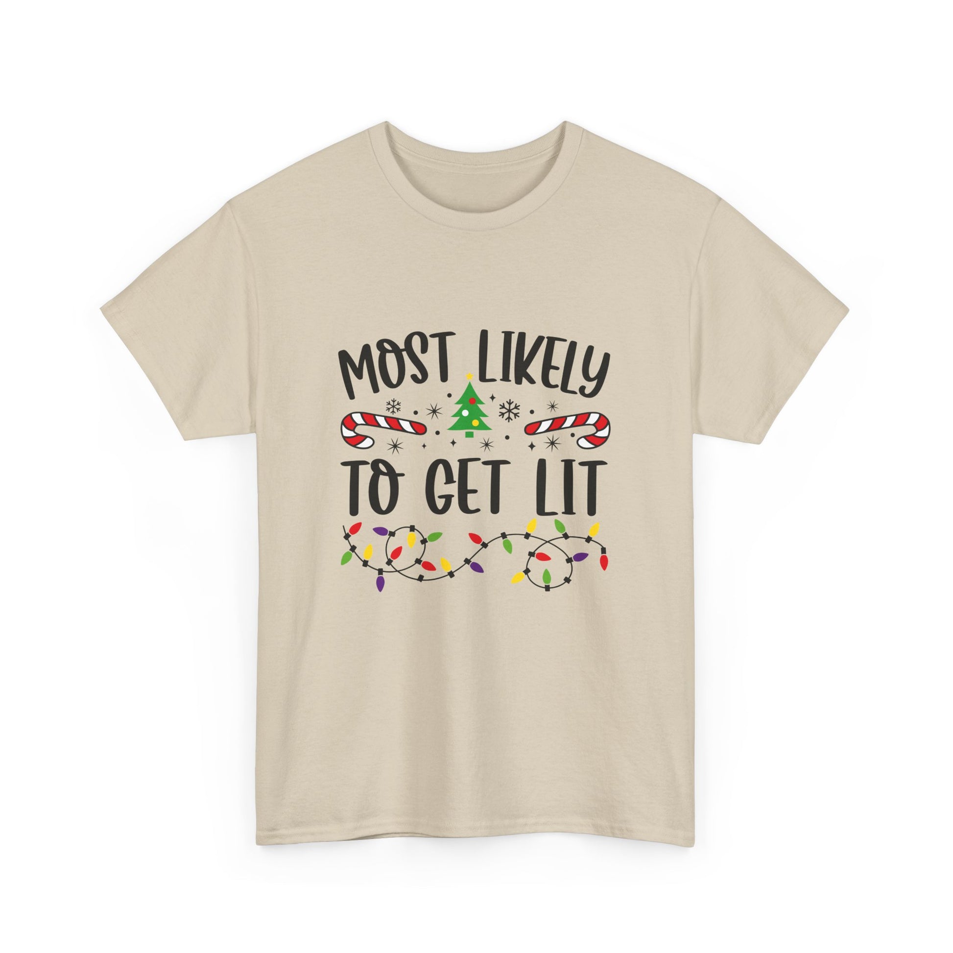 Holiday Humor T-Shirt, Fun Christmas Tee, Gift for Friends, Family Gathering Shirt, Get Lit Tee, Unisex Holiday Apparel - Resilient Mind Media