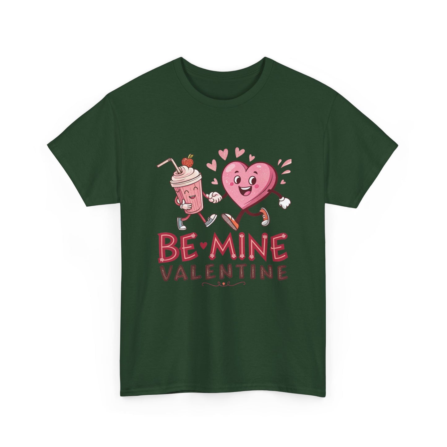 Valentine's Day Unisex Heavy Cotton Tee - 'Be Mine' Graphic T-Shirt - Resilient Mind Media