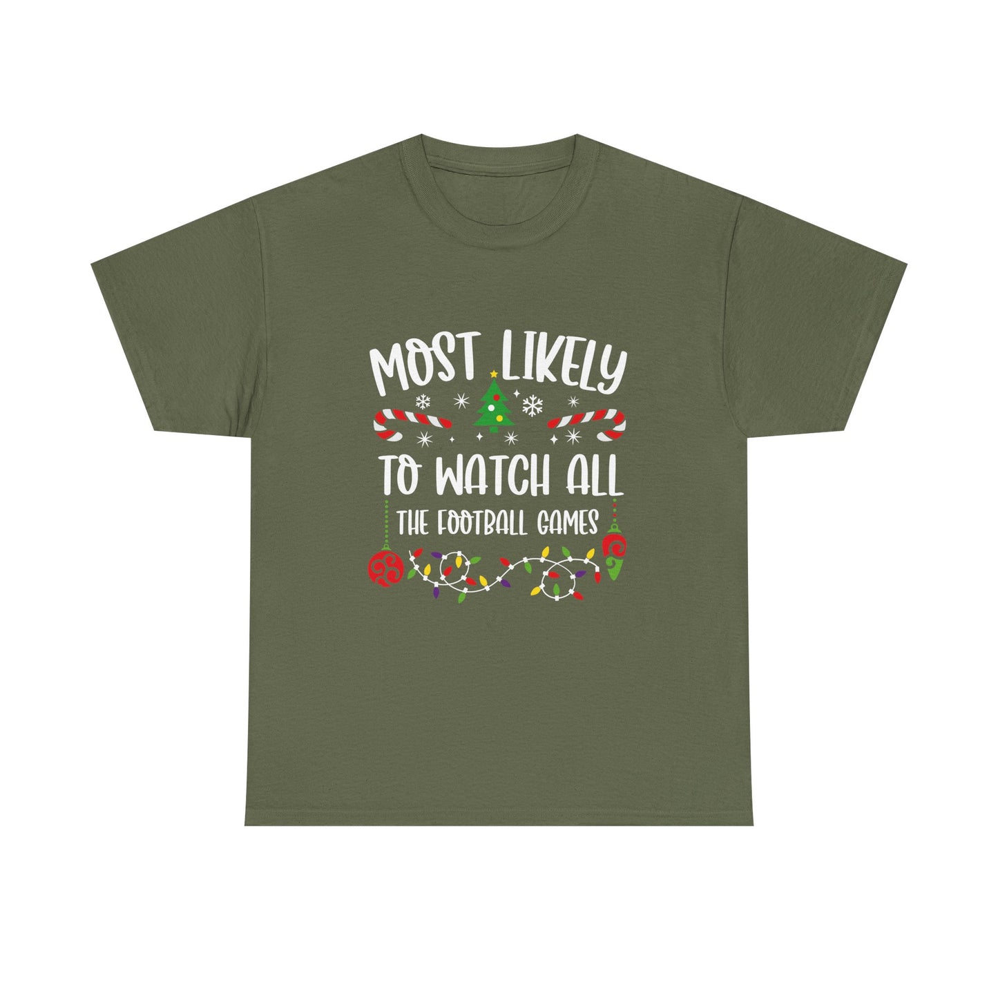 MOST LIKELY TO GROUP T SHIRT Festive Candy Cane Christmas Tee - Resilient Mind Media
