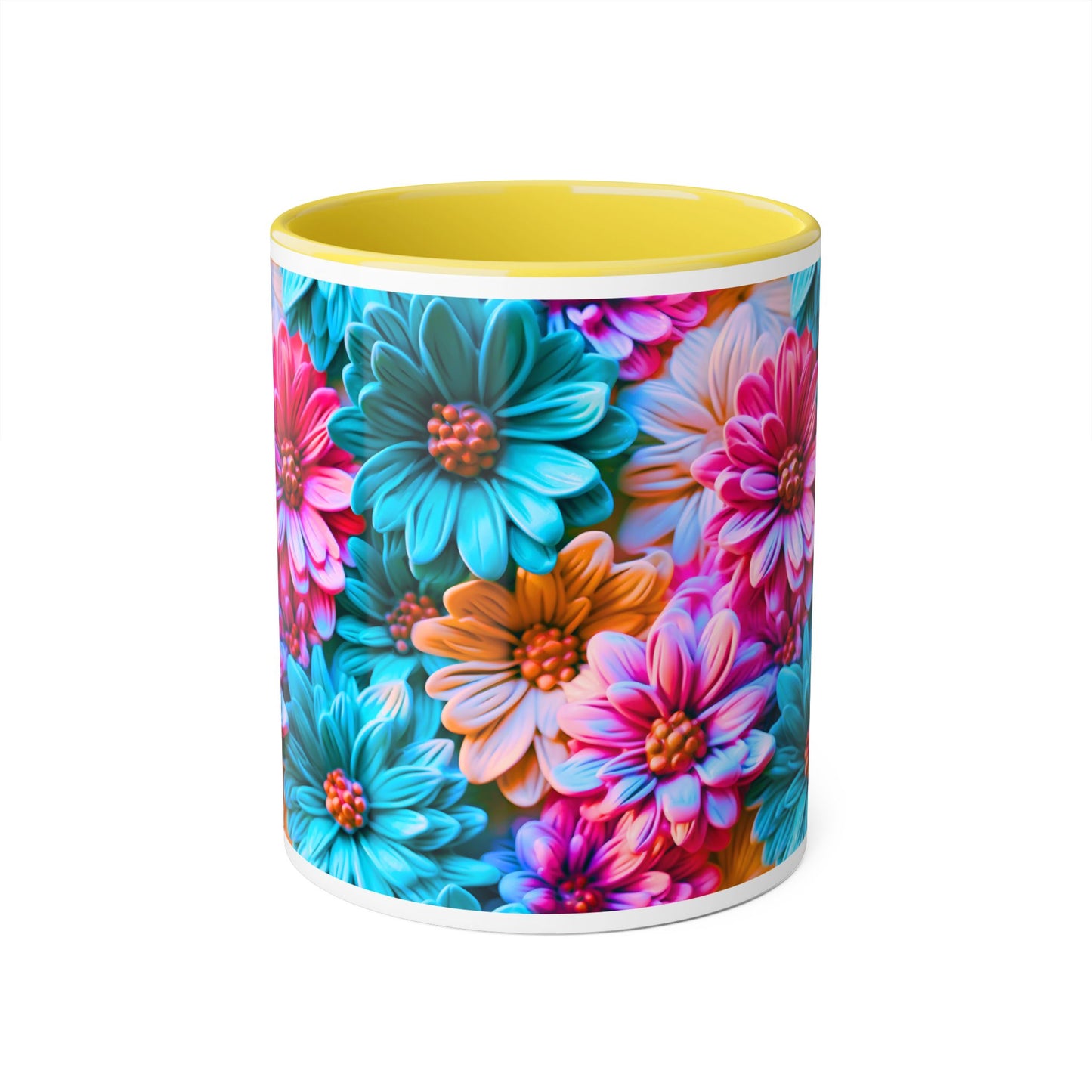 Vibrant Floral Accent Mug - 11oz Coffee Cup for Garden Lovers - Resilient Mind Media