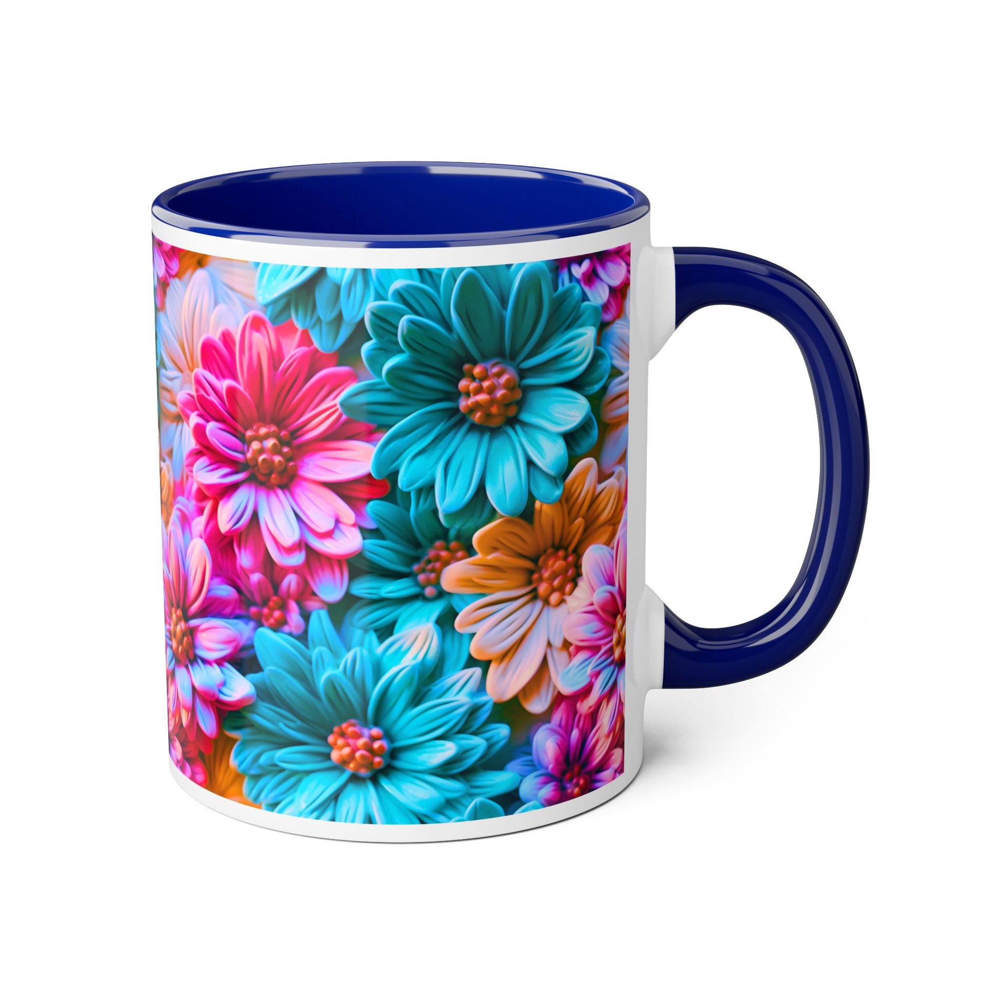 Vibrant Floral Accent Mug - 11oz Coffee Cup for Garden Lovers - Resilient Mind Media