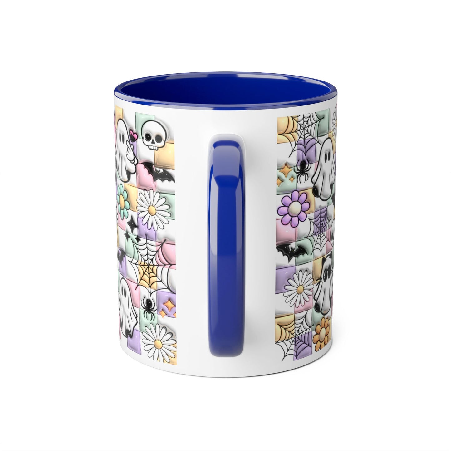 Halloween Ghosts and Flowers Accent Mug, 11oz - Resilient Mind Media