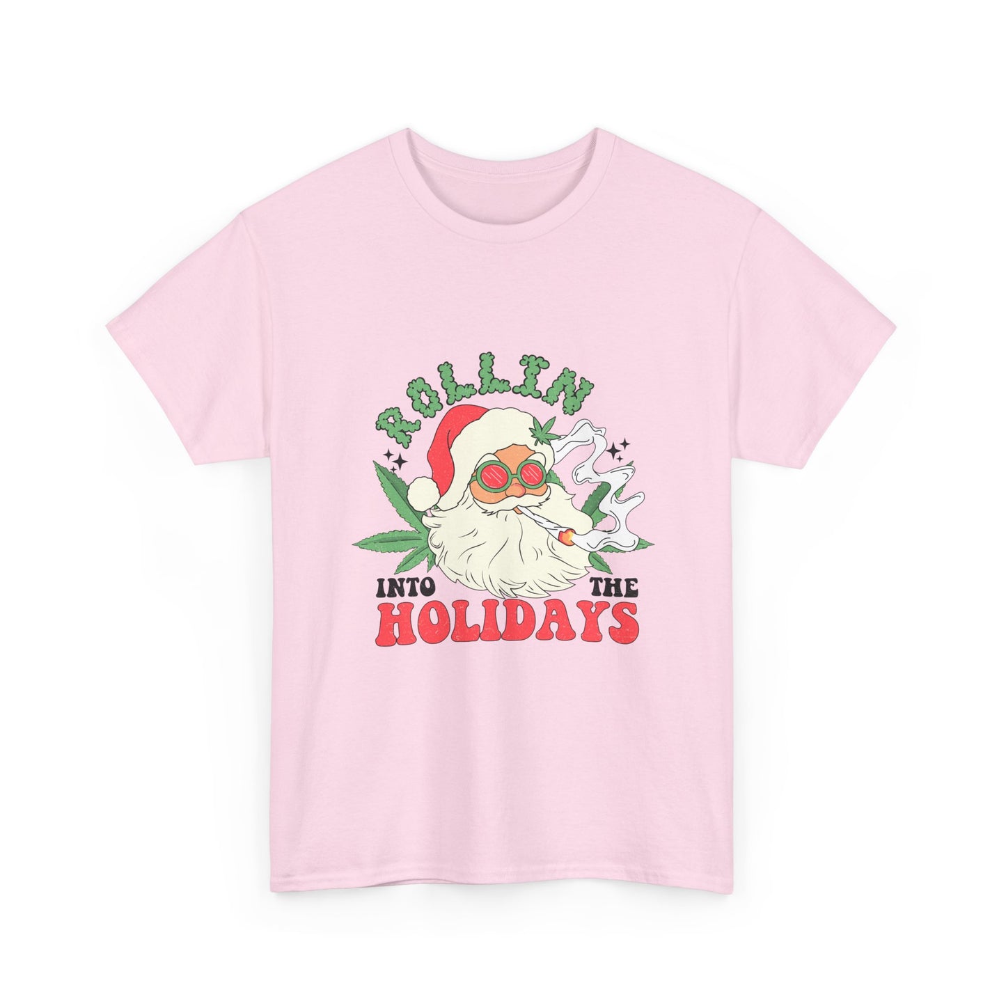 WEED FUNNY CANNABIS Rollin' into the Holidays Unisex Heavy Cotton Tee - Resilient Mind Media