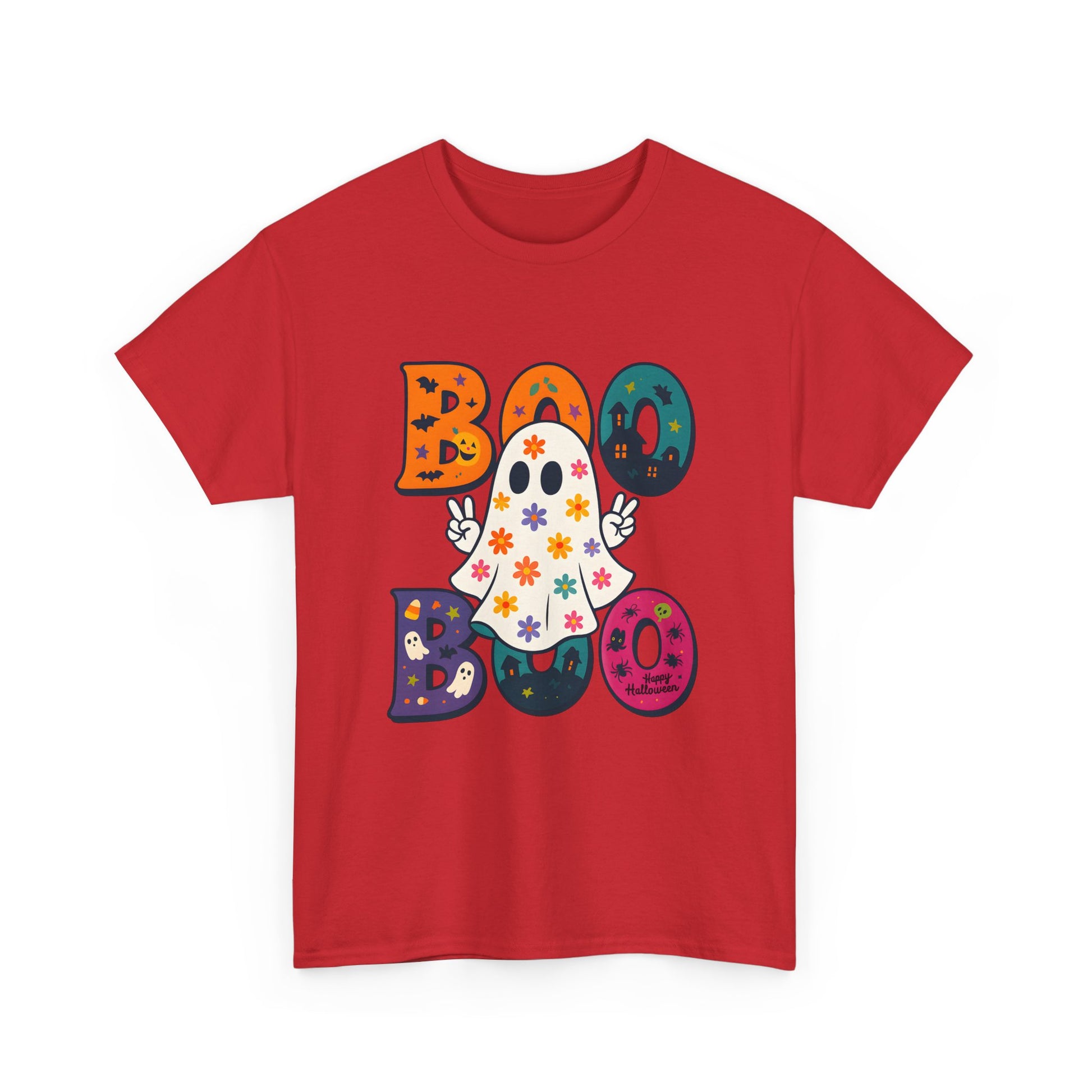 Boo Boo Ghost T-Shirt, Halloween Tee, Unisex Cotton Tee, Cute Halloween Shirt, Spooky Season Apparel, Fall Fashion - Resilient Mind Media
